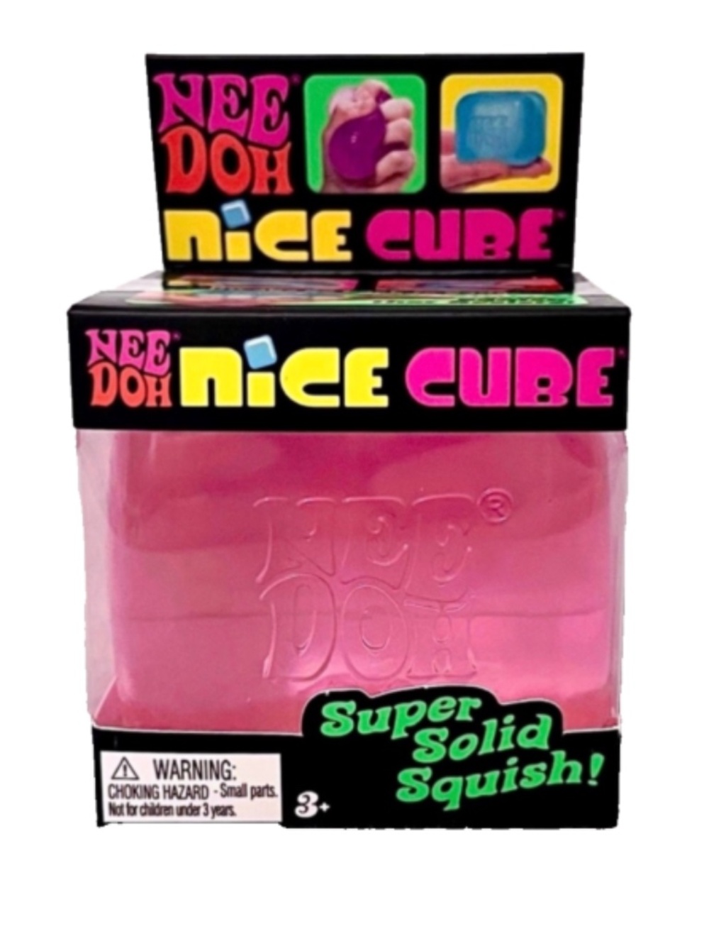 Schylling NeeDoh Nee Doh Nice Cube Pink Authentic NEW